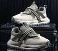 Men's Green and Beige thick-soled sneakers