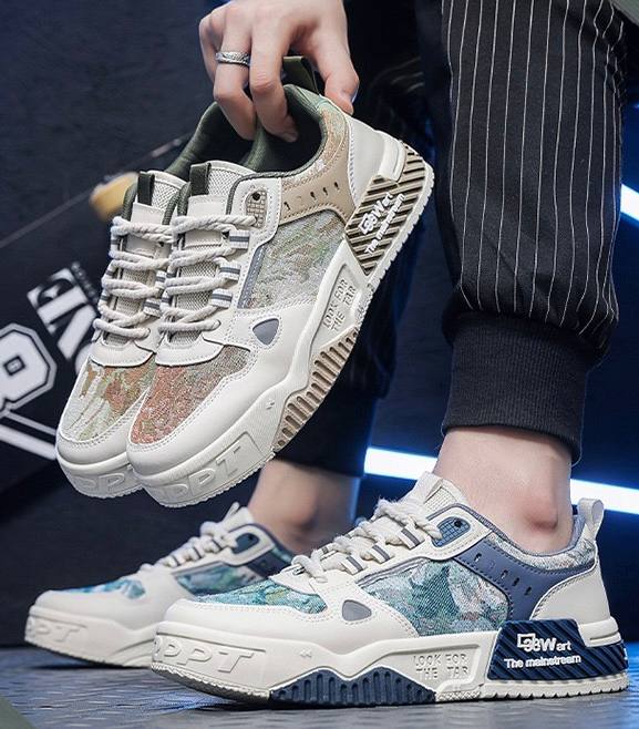 Men's Streetwear Chunky Sneakers Blue