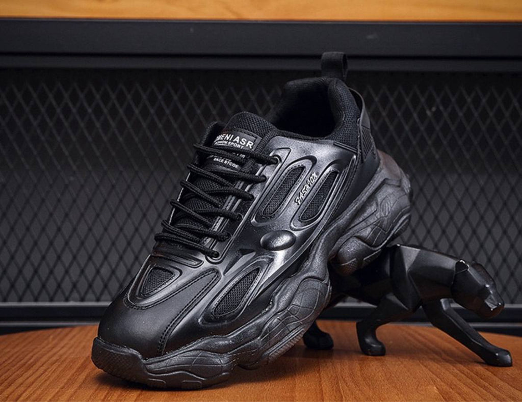 Black Chunky Men's Sneakers