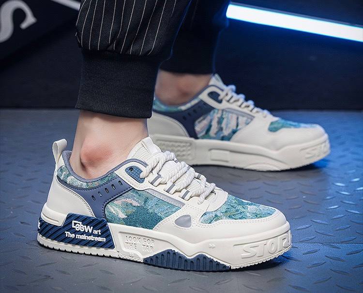 Men's Streetwear Chunky Sneakers Blue