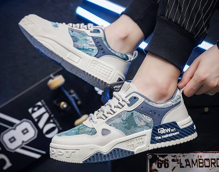 Men's Streetwear Chunky Sneakers Blue