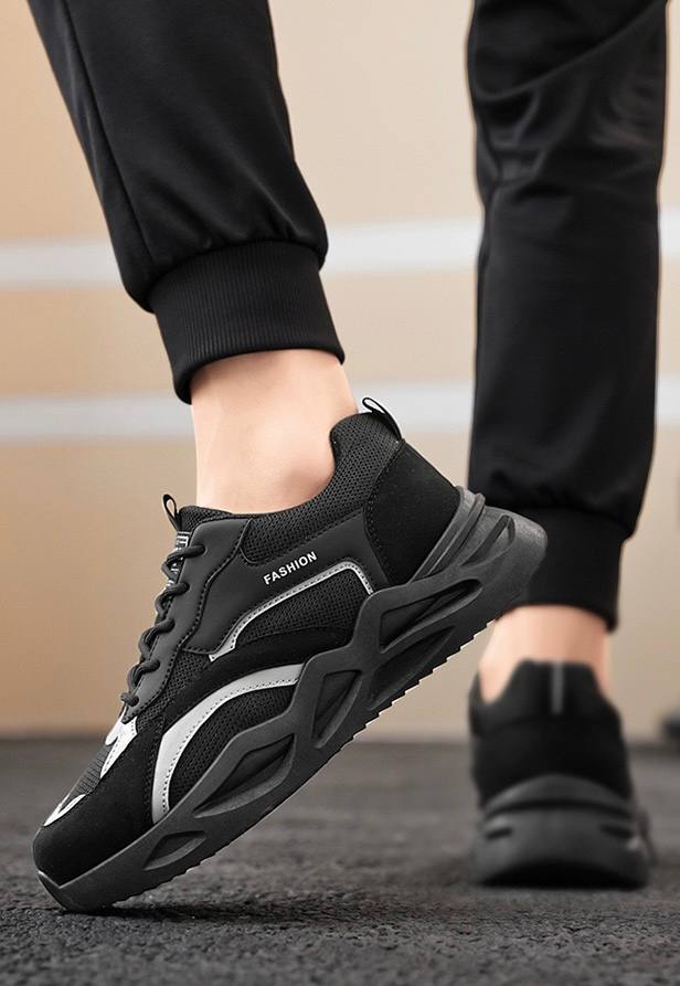 Black Mesh Sneakers