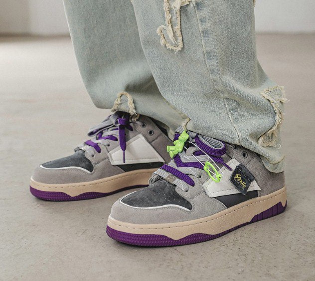 Chunky Sneakers Grey & Purple
