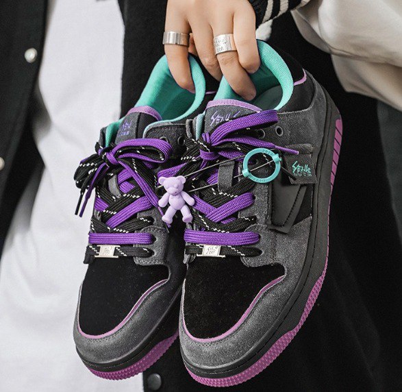 Low Chunky Sneakers Purple