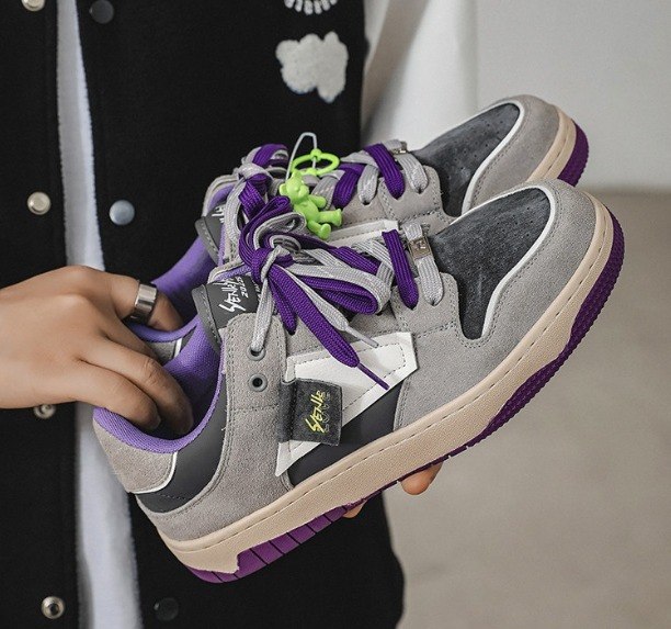 Chunky Sneakers Grey & Purple