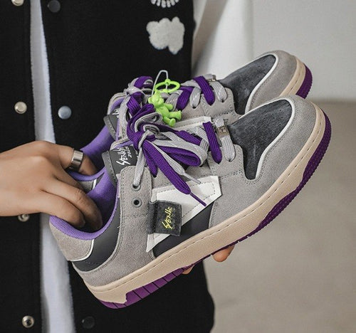 Chunky Sneakers Grey & Purple
