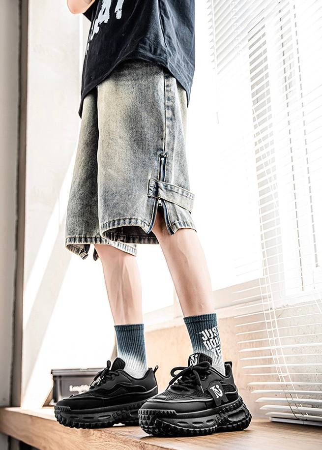 Black Retro Chunky Sneakers