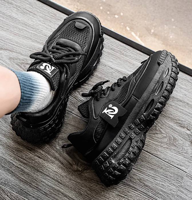 Black Retro Chunky Sneakers