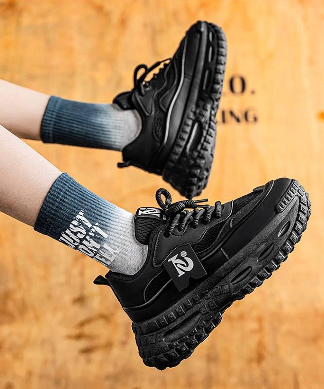 Black Retro Chunky Sneakers
