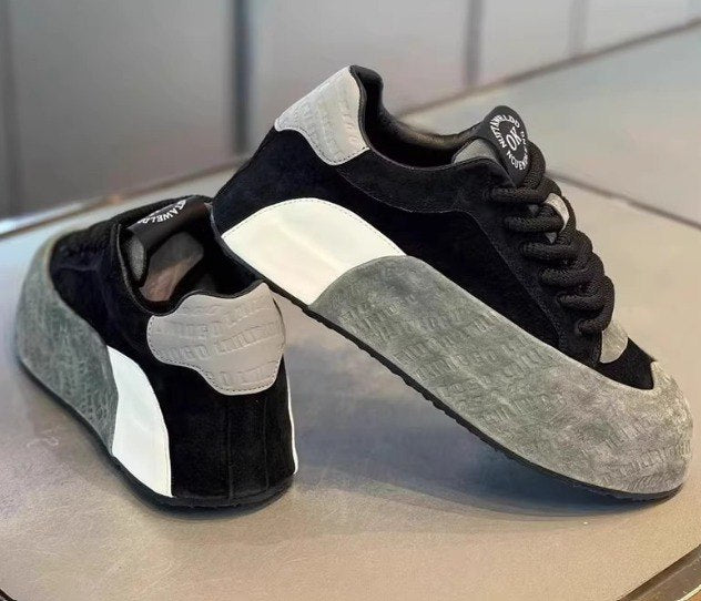Luxury Men Casual Fashion Sports Shoes Grey & Black