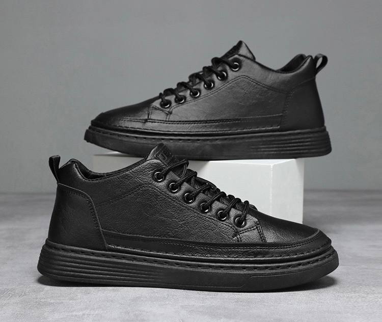 Men's Black Casual Leather Shoes