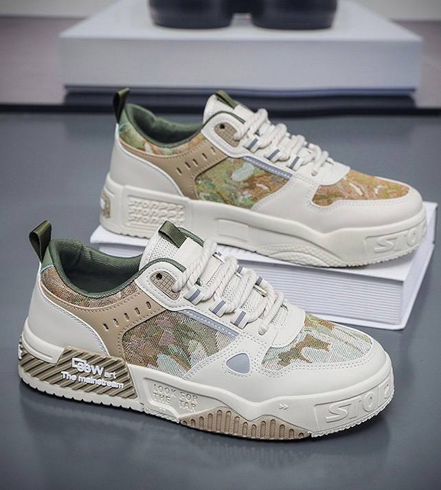 Men's Streetwear Chunky Sneakers Cream