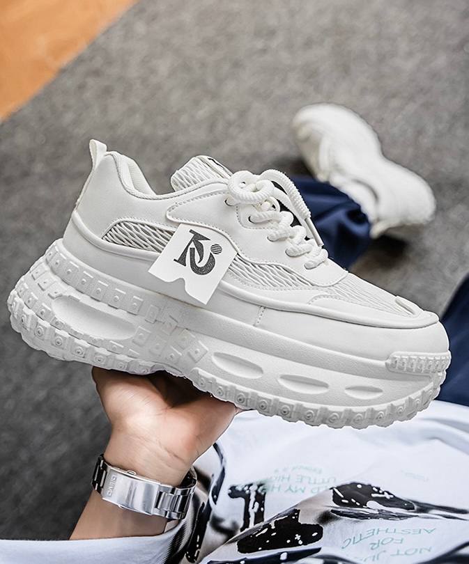 White Retro Chunky Sneakers