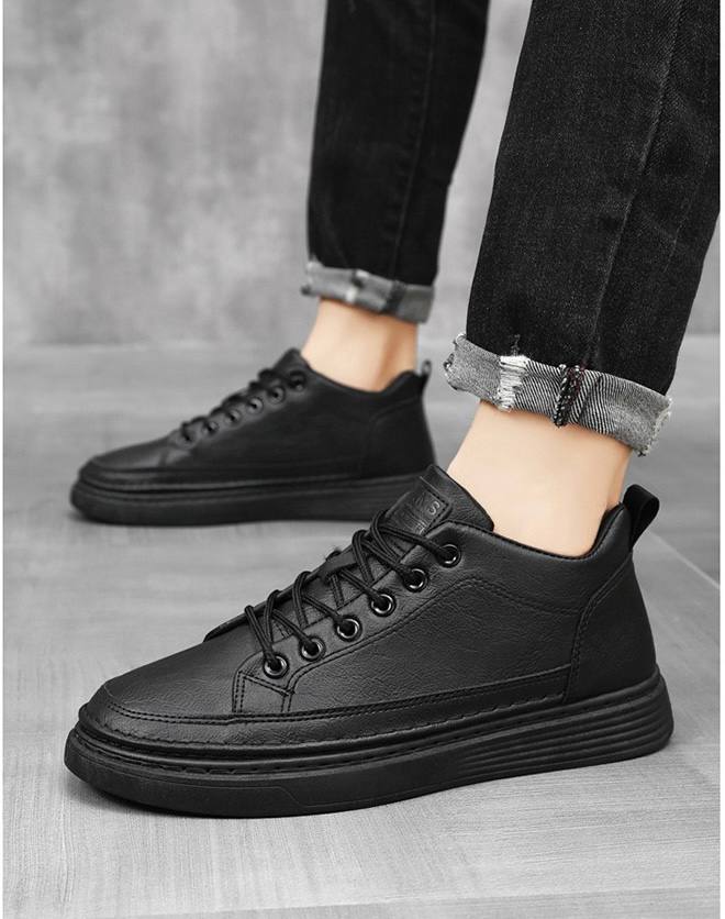 Men's Black Casual Leather Shoes