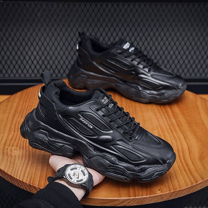 Black Chunky Men's Sneakers