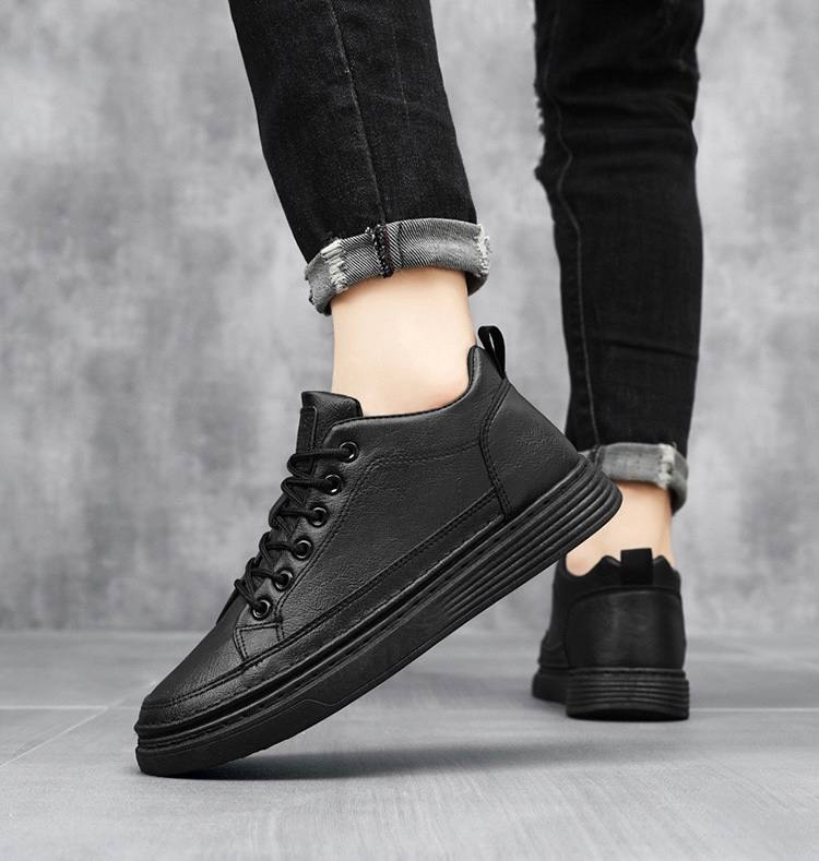 Men's Black Casual Leather Shoes