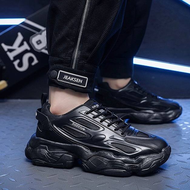 Black Chunky Men's Sneakers