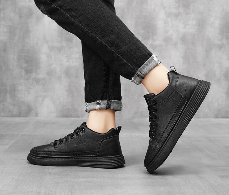Men's Black Casual Leather Shoes