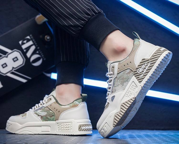 Men's Streetwear Chunky Sneakers Cream