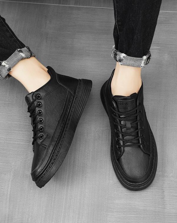 Men's Black Casual Leather Shoes
