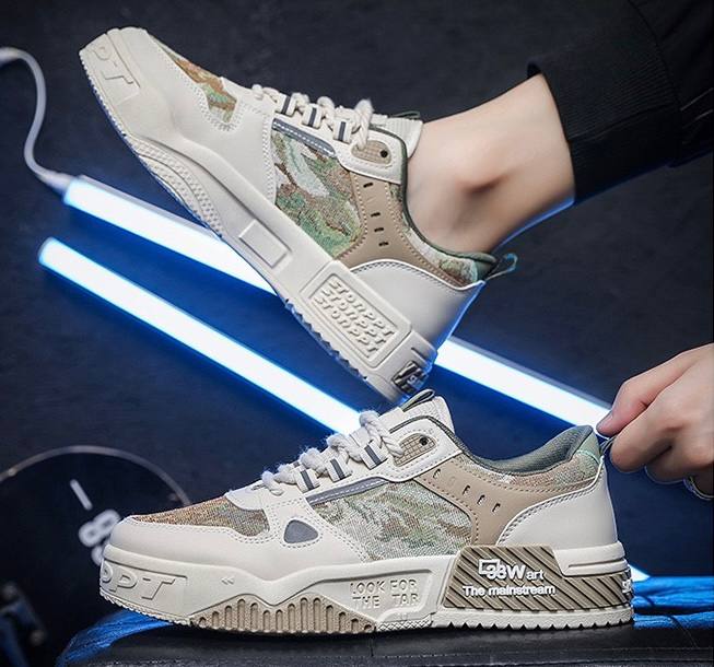 Men's Streetwear Chunky Sneakers Cream